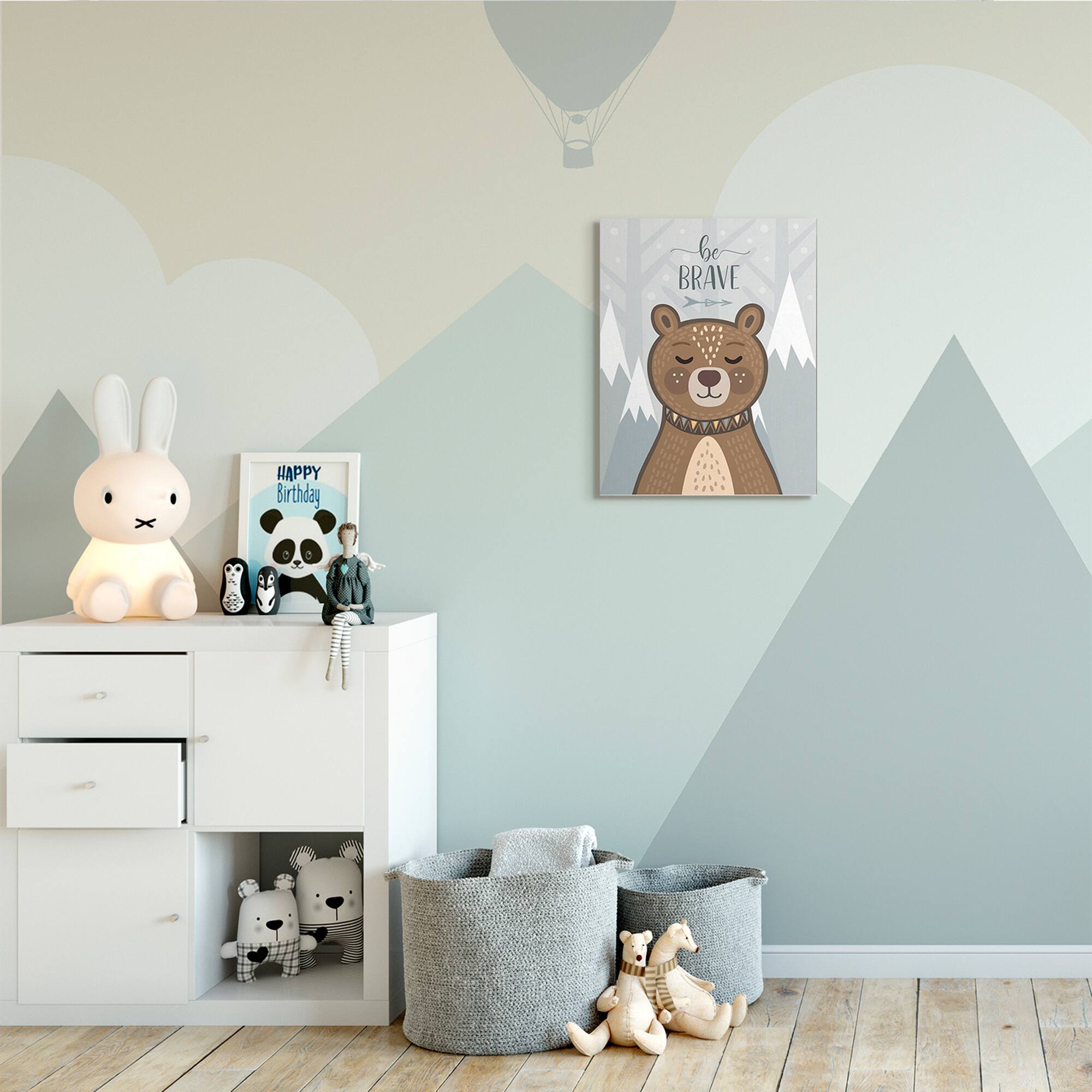 Stupell Industries Be Brave Bear Canvas Wall Art